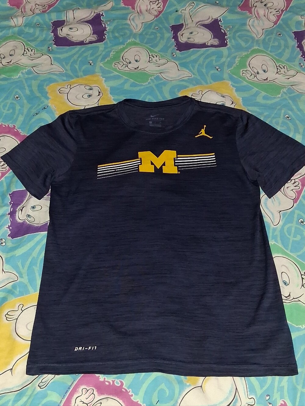 Jordan Dri Fit Michigan Wolverines Shirt Jumpman Tee U of M Nike